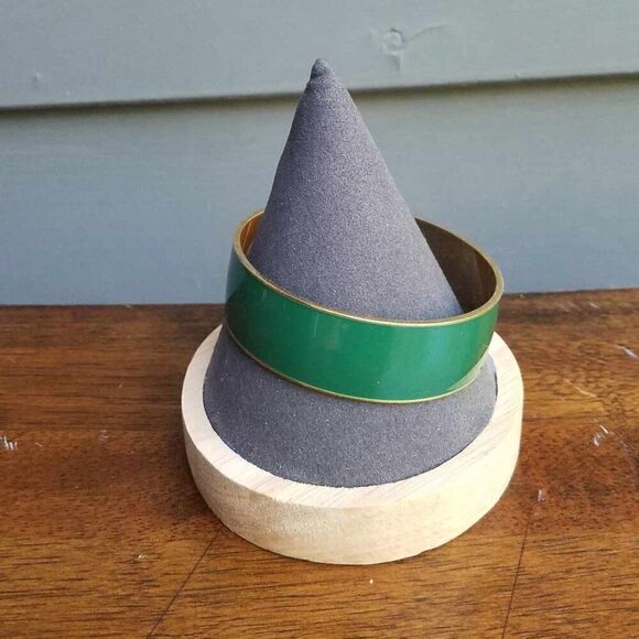 J Crew Forrest Green Enamel Bangle Bracelet - Picture 7 of 8